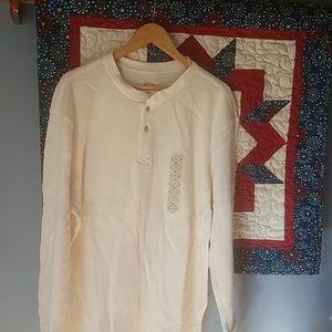 Men's Long Sleeve Waffle Henley Shirt